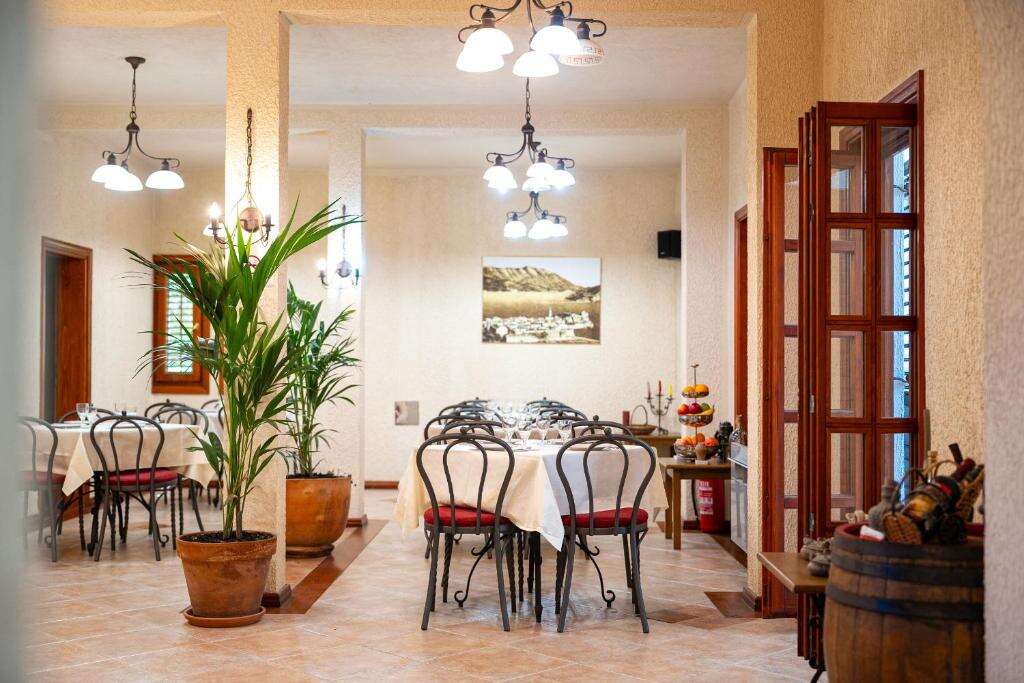 Traditional restaurant dining room at Hotel Dubrava